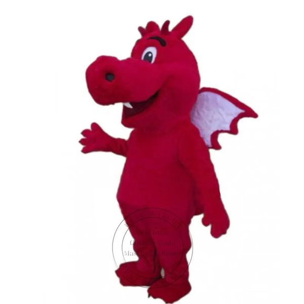 Déguisement de mascotte Dragon léger rouge taille adulte déguisement thème dessin animé vêtements publicitaires