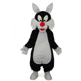 Volwassen grootte Wit Zwart Wolf Mascot Volwassen Kostuum Verjaardagsfeestje Cartoon thema fancy dress Ad Apparel