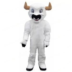 Taille adulte Costume de mascotte de vache blanche Personnage de thème de dessin animé Carnaval Unisexe Halloween Fête d'anniversaire Fantaisie Tenue de plein air pour hommes femmes