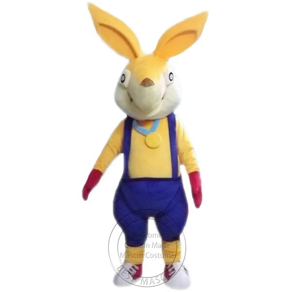 Costumes de mascotte de lapin jaune de taille adulte déguisement de fantaisie personnalisé déguisement de thème de dessin animé