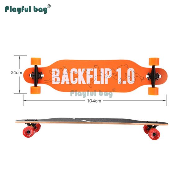 Skateboard para adultos Longboard para principiantes Camiones de aleación de aluminio Deck de maple Tablero de baile al aire libre Skateboard Complete Amb194