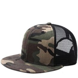 Adulte Color Color Flat Mash Cap Mesh Men Femme Hiphop Plain Baseball Chapeau de baseball 55-60cm 240411