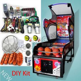 Basketbal machinekits voor volwassenenmachines Munt bedienden basketbalspellen Kits Arcade Shooting Ball Game