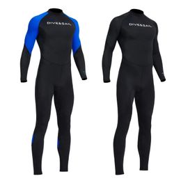 Volwassen surfen wetsuit mannen natte pakken uv badkleding duikpak nylon m-3xl vol wetsuit volwassen duiken snorkelen body suits 240506