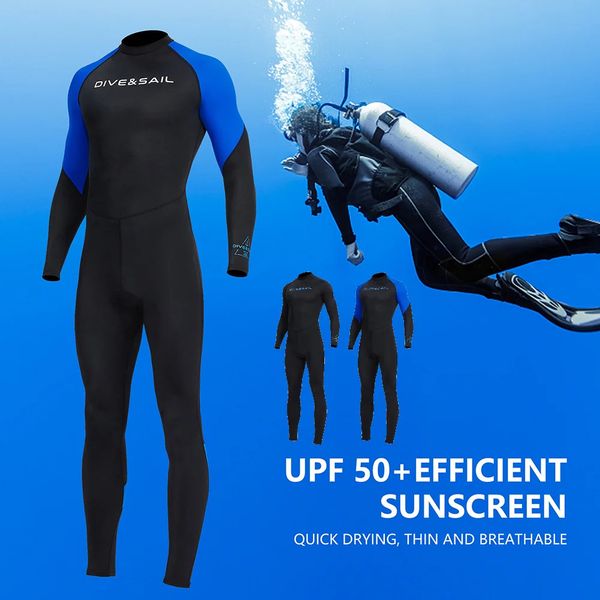 Surf de superficie de margen de superficie adulto Suites húmedos de trajes de baño UV Traje de buceo Nylon M-3XL Tuter de buceo completo Snorkeling Cuerpo de buceo 240411