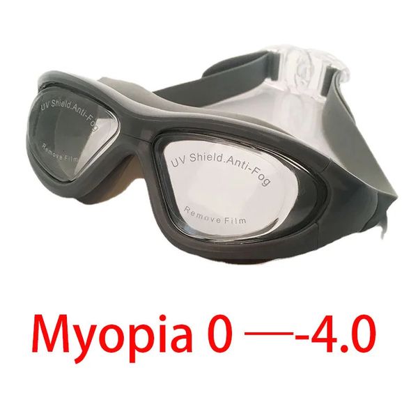 Gafas de natación para adultos en marco grande Antifog electroplacas gafas de natación grandes lentes de caja para al por mayor 240522