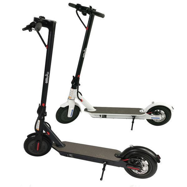 Scooter elétrico adulto t4, com bateria de 36v/350w, 7,5ah, faixa de viagem, 25km, scooter, pneu de 8.5 polegadas, roda grande, alemanha, europa, armazém