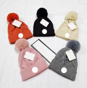 Adulte épais chaud hiver chapeau dames doux stretch tricoté pompon bonnet style crâne casquette beanies2121401