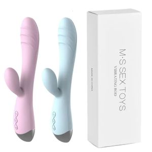 Jouets pour adultes 10 fréquences gode vibrateur lapin baguette sexe pour femmes masturbateur féminin double moteur G Spot stimulateur de clitoris 231017