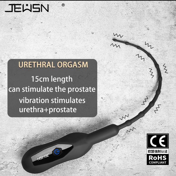 Juguetes para adultos 10 Frecuencia Vibrador uretral Catéter Penis Plug Juguete sexual para hombres Inserción vibrante Uretra Dilatador de sonido 230911