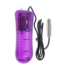 Jouets pour adultes 10 Vitesse Oeil de Cheval Vibrant Bullet Oeuf En Acier Inoxydable Pénis Plug Urétral Vibrateur Cathéter Dilatateur Massage Sexe Pour Hommes 230804