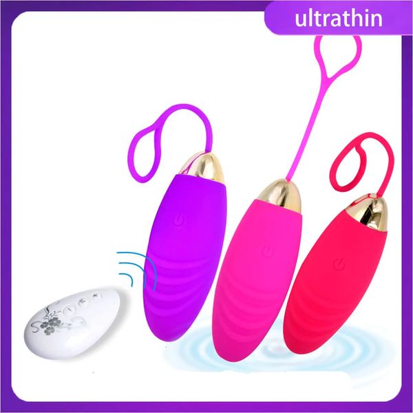 Jouets pour adultes 10 vitesses Silicone Jump Egg Vibromasseur pour femmes Vibrateurs télécommandés sans fil Stimulateur de clitoris USB Massage Adult Sex Toys 231026