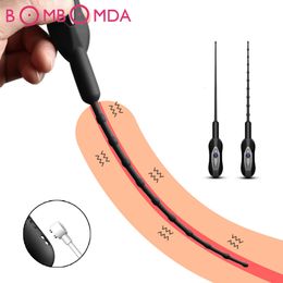 Volwassen speelgoed 10 Speed ​​urethrale vibrator katheter penis plug kralen seks voor mannen die trillende urethra geluiddilatator massager dildo 230404