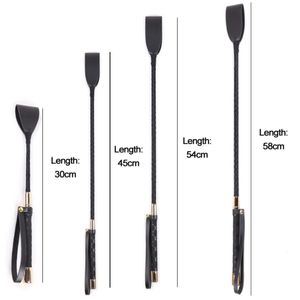 Volwassen Speelgoed 3060 Cm Zwart Pu Leer Spanking Paddle Lange Zweep Flirten Slave Bdsm Flogger Sex Voor Vrouw G Spot winkel 231114