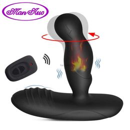 Volwassen Speelgoed 360 Roterende Anale Vibrators Verwarming Anale Butt Plug Prostaat Massager met Afstandsbediening Ergonomisch Ontwerp Speeltjes voor Mannen en KoppelsL2403