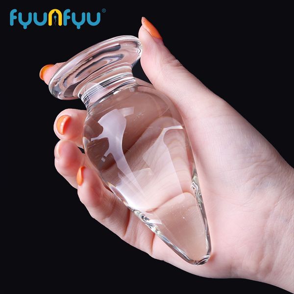 Volwassen Speelgoed 46mm Crystal Glass Butt Plug Vagina Anale Dildo Kraal Nep Penis Sex Toy Glad Geen Vibrator Voor vrouwen Mannen EEN Stijl 230706