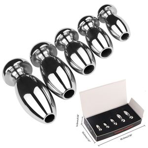 Brinquedos adultos 5 tamanho masculino dilatador uretral pênis plug metal oco cateter soando produtos de estimulação sexo para homens 18 230904