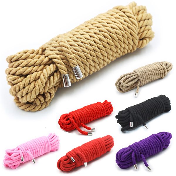 Juguetes para adultos 51020m Cotton Shibari Ating Sex Bondage Rope SM Game Slave Restrictor Cuerpo a BDSM BDSM EROtic para parejas 230824