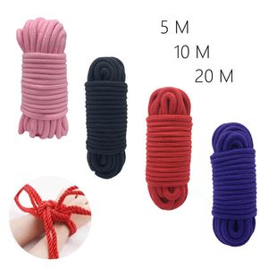 Toys adultes 5m10m20m Sexe fétiche Bondage de coton Corde Coton Accessoires Shibari pour couples Bénération de produits Roleplaying Products 230811