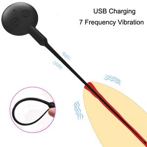 Jouets pour adultes 7 fréquence vibrateur urétral cathéter pénis Plug sexe pour hommes charge Insertion urètre dilatateur sonore 221121
