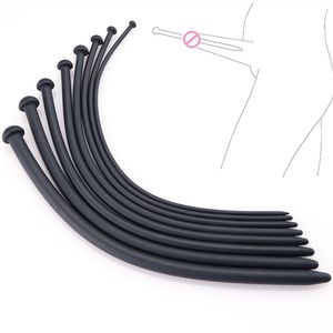 Jouets pour adultes 8PpcsSet Dilatateurs d'urètre en silicone Cathéter d'urètre souple Sondant Lisse Pénis Plugs Rod Masturbator Sex for Men 230804