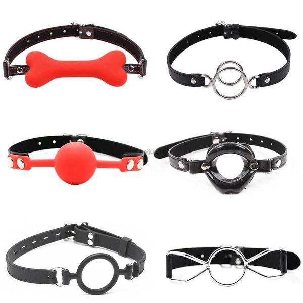 Jouets pour adultes Jouets pour adultes Produits de sexe Lots Gag Ball Bdsm Sex Bondage Set Bouche ouverte Gag Accessoires exotiques Sex Toys pour WomenL2403