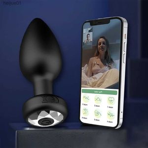 Volwassen speelgoed anale plug -app Bluetooth butt vibrator voor vrouwen man lange afstand draadloos op afstand gereguleerde kont buttplug vrouwelijk mannelijk seksspeelgoed l230518