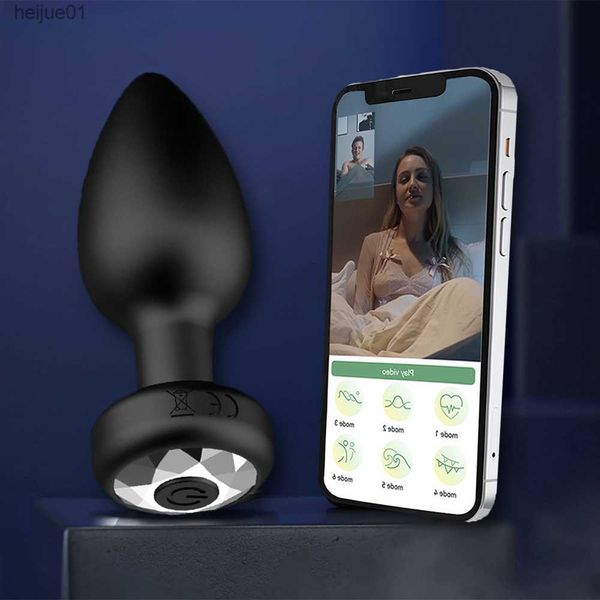 Jouets pour adultes Anal Plug APP Bluetooth Butt Vibrator pour Femmes Homme Longue distance Sans Fil Télécommandé Ass Buttplug Femelle Mâle Sex Toys L230518