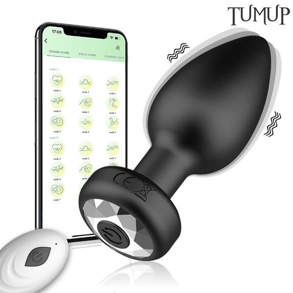 Jouets pour adultes App Contrôle Bluetooth Anal Plug 10 fréquences Vibration Stimulateur de prostate Big Butt Plug Vagin Vibrator Anal Sex Toys pour Hommes 230720