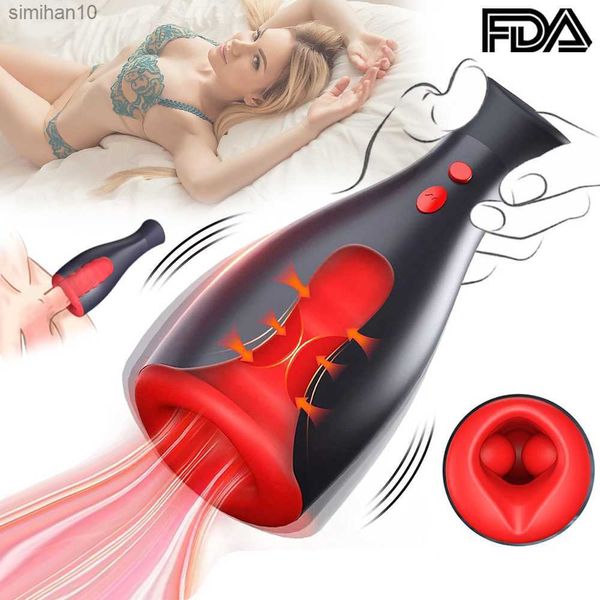 Juguetes para adultos Inflable automático Masturbador masculino Copa Vibración Garganta profunda Mamada Máquina sexual Juguetes sexuales para adultos para hombres Masturbación del pene L230519