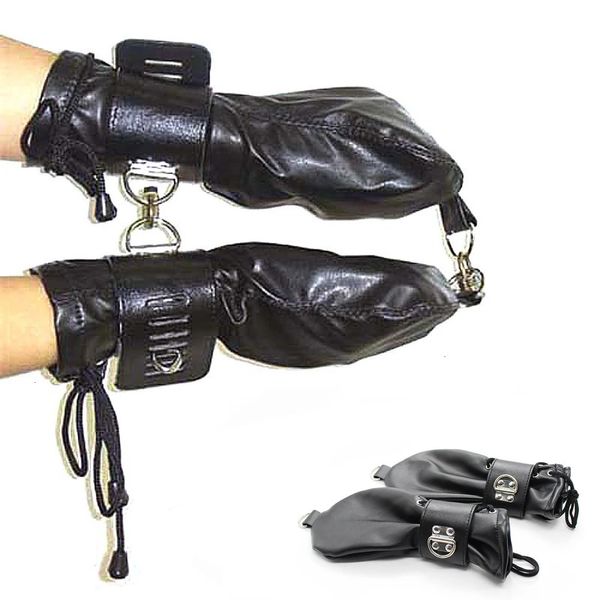 Jouets pour adultes Menottes Bdsm Poignets Poignets Mitaines Gants Avec Cadenas Mitaines Costumes Bondage Cosplay Jouets Sexy Pour Accessoires Adultes 231216