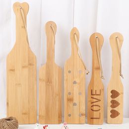 Juguetes para adultos BEEGER Light Play Bamboo Wood Paddle Borad con orificios de flujo de aire Artesanía de madera Decoración del hogar para BDSM Nalgadas Fetish 230411