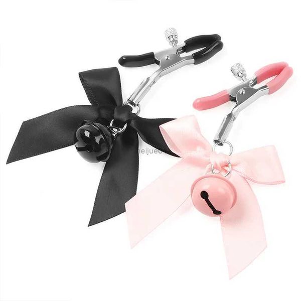 Jouets pour adultes Noir et Rose Femme Sexy Réglable Pince À Mamelon Sein SM Petite Cloche Adulte Fétiche Flirter Taquiner Sex Toys Pour CouplesL2403