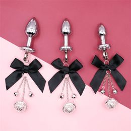 Jouets pour adultes Bowknot plug anal passion petite cloche mari et femme préliminaires taquiner adulte tempérament alternatif jouets d'intérêt 230706