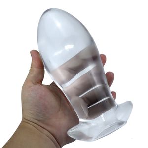 Juguetes para adultos Clear Anal Plug Egg Butt Sexo enorme para Mujeres Hombres Masaje de próstata Vagina Anal Speculum Dilator 230714