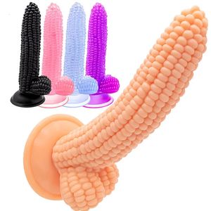 Volwassen Speelgoed Maïs Siliconen Echte Dildo Anale Plug Met Zuignap Groenten Dildo Speeltjes Voor Vrouwen Vagina G-spot Massage Masturbator Goede 231101