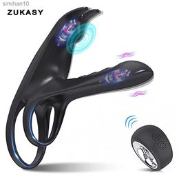 Erwachsene Spielzeug Paar Vibrator mit Dual Motor Cockring Drahtlose Fernbedienung Cock Penis Ring Erwachsene Sexy Spielzeug Für Männer Verzögerung Ejakulation Penisring L230519