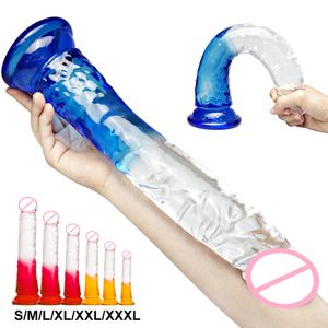 Volwassen Speelgoed Crystal Jelly Enorme Dildo Realistische Penis Anale Butt Plug Sexy Voor Koppels Vagina Massage Womens Dildo Levert 230706