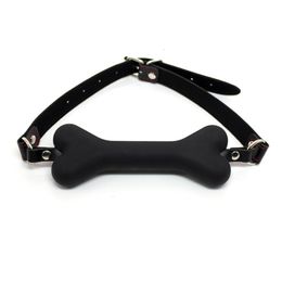 Volwassen speelgoed Doggy Bone Mond Ball Gag Siliconen Fetisj Slaaf Kool Mondelinge fixatie Gevulde seks voor koppels Vrouwen 230411