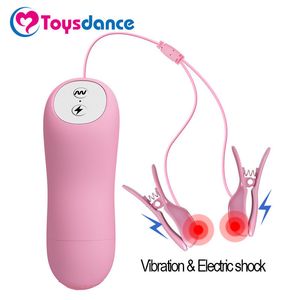 Jouets pour adultes Stimulation de choc électrique Nipple Clip Vibrateur Foreplay Masturbation Sex Toy pour femmes Masseur de sein Érotique Mieux que 230925