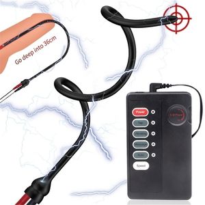 Juguetes para adultos Electro Sex Uretral Sound Rod Uretra Choque eléctrico Bar de Penis Plug Estimulador Dilatador Inoxidable Bdsm 221010