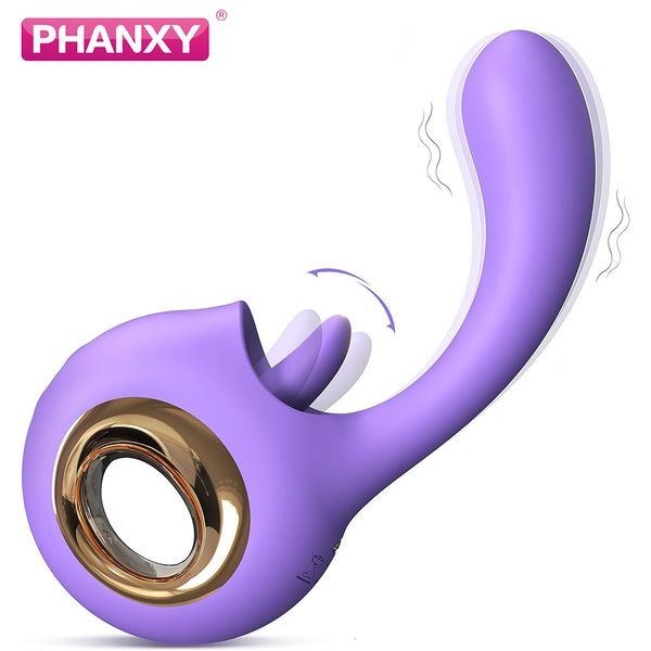 Jouets pour adultes Vibromasseur féminin 2 en 1 Machine à lécher Stimulateur de clitoris G Spot Puissant Gode Baguette Masturbateur pour femmes adultes 18 230911