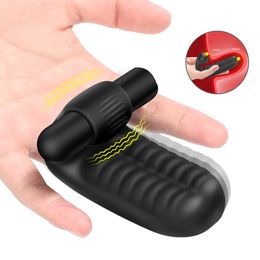 Jouets pour adultes Finger Sleeve Vibrator G Spot Orgasm Massage Clit Stimulate Female Masturbator Vibrator Lesbian Sex Toys Pour Femmes Produit Adulte 230519