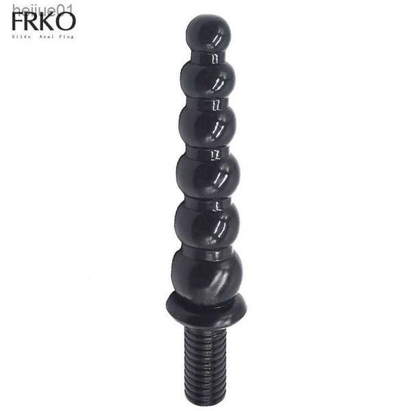 Juguetes para adultos FRKO Big Female Anal Plug con mango Qilian Ball Gourd Red Sex Toy Dildos para mujeres Masturbación Vagina Masaje Productos eróticos L230518