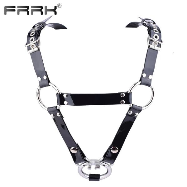 Jouets pour adultes FRRK Harnais de ceinture en PU pour cage de chasteté en métal Joueur BDSM en différentes tailles Adultes sexy Produits intimes Jouets sexuels Équipement de bondage 231216