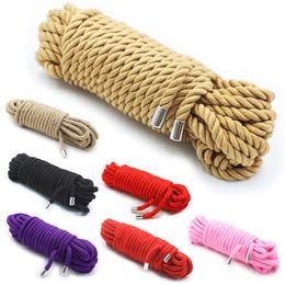 Jouets pour adultes Corde de bondage japonaise de haute qualité, accessoire érotique Shibari pour reliure, retenue au toucher, attache amusante, jeu de rôle d'esclave 230824