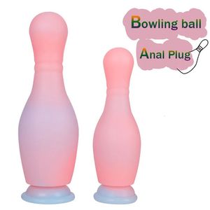 Jouets pour adultes Énorme boule de bowling Butt Plug Anal Sex Toys Pour Hommes Femmes Anal Dilatateur Silicone Souple Plug Anal Butt Plug Gros Gode BDSM Outils Sexy 231010