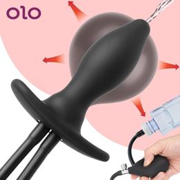 Volwassen Speelgoed Opgeblazen Anale Plug Klysma Speeltjes Voor Vrouwen Mannen Squirt Vagina Cleaner Anale Pomp Prostaat Massager Anus dilatator Volwassen 18 Speelgoed 230720