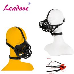 Adulto brinquedos couro bdsm máscara macio silicone cão focinho cabeça rosto bola mordida mordaça fetiche filhote de cachorro jogar escravo pet role play brinquedo sexual 231214