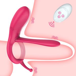 Jouets pour adultes Long Tongue Cock Sleeve Ring Vibromasseur pour Hommes Masseur de Pénis 10 Fréquence Stimulation Anale Clitoridien Sex Toys Érotiques pour Couples 230519